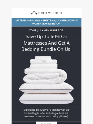 Dream Cloud Sleep - Everything You Need for Better Sleep—Wrapped Into One July 4th Deal