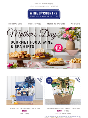 WineCountryGiftBaskets - She's guaranteed to love these Mother's Day gifts