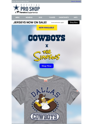 Dallas Cowboys - New Arrival! Cowboys x The Simpsons!