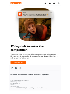 KAYAK (United Kingdom) - Have you entered to fly for free yet?