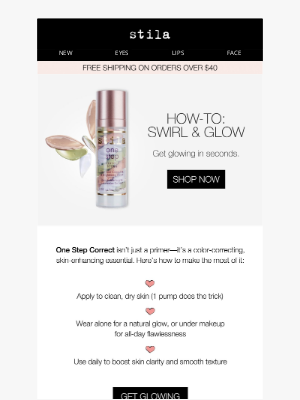 Stila Cosmetics - One Step. All the Glow. ✨