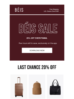 LAST CHANCE for 20% Off