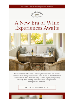Far Niente Winery - A Fresh Invitation: New Tasting Experiences Await