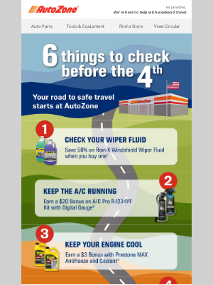 AutoZone - Six tips for Fourth of July travel