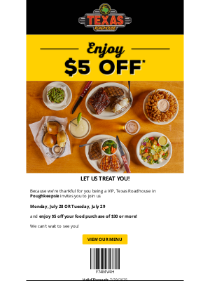 Texas Roadhouse - Don't Miss This, VIP!