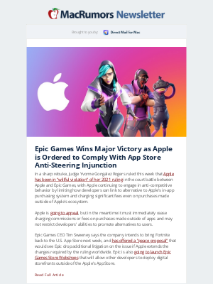 MacRumors - Epic Games Victory Over Apple, iPhone 17 Rumors, and More