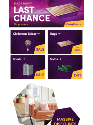 Wayfair (United Kingdom) - Everything must go | Christmas Décor on SALE