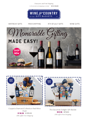 WineCountryGiftBaskets - Memorable gifting made easy!