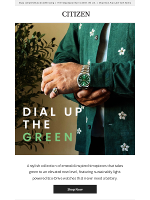 Emerald-inspired timepieces for May