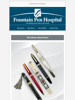 FountainPenHospital - Discover Great Finds In This Week's Back Room Collection!
