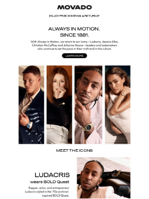 Movado - From screen to sport to style - our Movado Icons