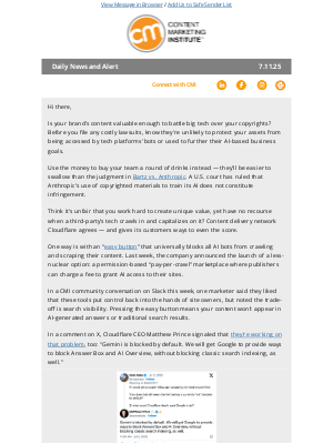 Content Marketing Institute - Battle bots, or not