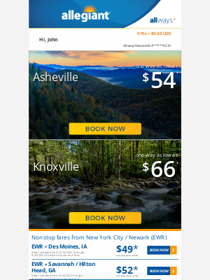 Allegiant Air - Summer savings | From $49