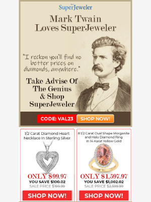 SuperJeweler - Mark Twain Says: 