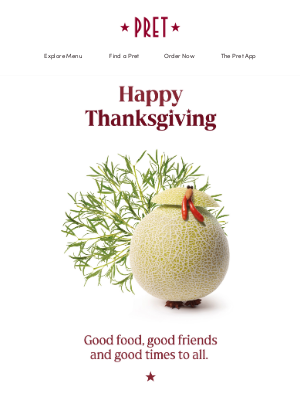 Pret A Manger - Happy Thanksgiving from Pret ❤️