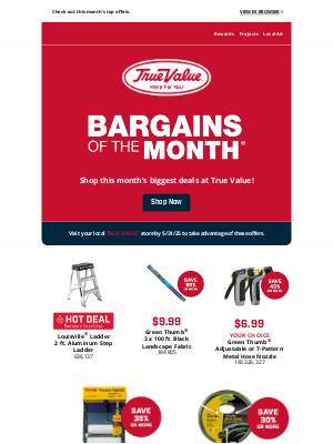 True Value - May Bargains of the Month are Here! 🌷 🛍