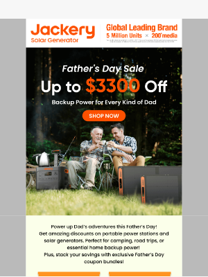 Jackery - 🎩Father's Day Sale | Up to $3300 off!