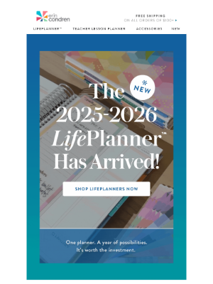 Erin Condren - Life’s Too Short to Wait: Grab Your LifePlanner + Save 15% on Accessories!