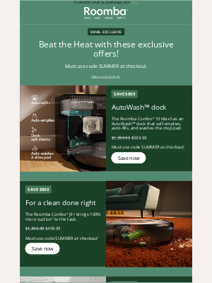 iRobot - Sizzling Summertime Savings Inside!