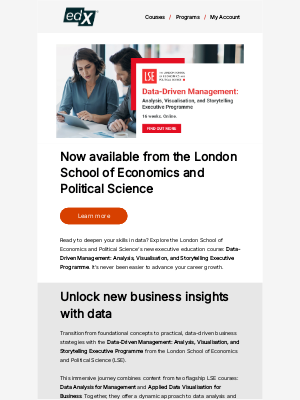 edX - Deepen your knowledge of data