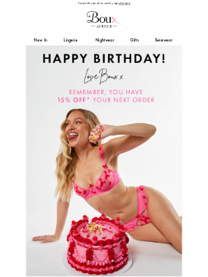 Boux Avenue - Phyllis, don't forget your birthday discount! ✨