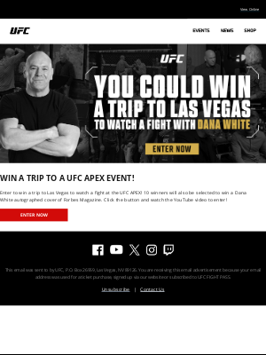 Ultimate Fighting Championship - Watch a UFC Fight Night with Dana White.