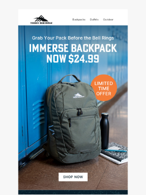 High Sierra - The Backpack Everyone Wants Only $24.99