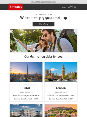 Emirates Holidays (Australia) - Here are our top recommendations for your next trip