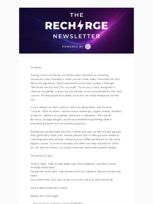 The Predictive Index - ⚡️ The Recharge | Cleanse your mental palette