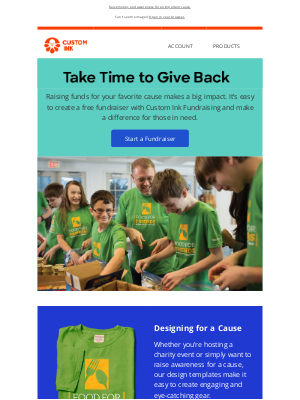 Custom Ink - Give back with a fundraiser