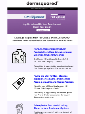 Fall Clinical - On-demand Psoriasis CME From Fall Clinical and PEDS360 2024!