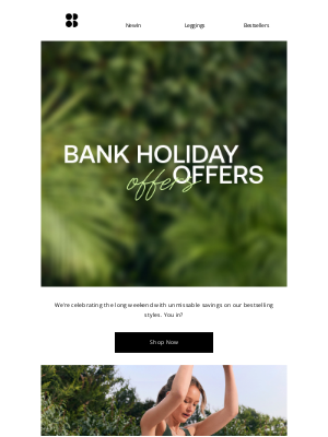 Sweaty Betty - Bank holiday offers inside 💌