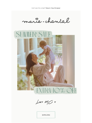 Marie-Chantal - ADDITIONAL 10% OFF ON OUR 30% OFF SUMMER SALE