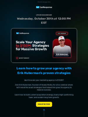 GetResponse - 🎥 [Webinar] Building a $150M Marketing Agency: Strategies for Success