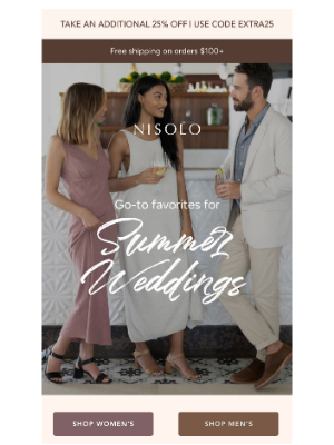 Nisolo - Wedding guest goals… and they are on sale!