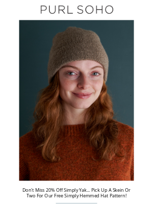 Purl Soho - Experience The Softness Of Yak Fiber With A Free Hat Pattern!