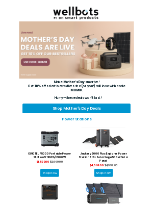 wellbots - 🔥 Mother’s Day is around the corner — get 10% off smart bestsellers now!