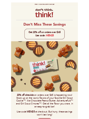 thinkThin - Long weekend savings won't last long 👀
