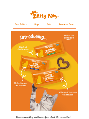 Zesty Paws - Introducing Meow-worthy Cat Mousses! 🐱