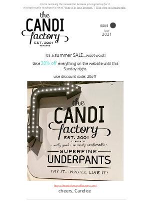 The Candi Factory - summer SALE…!