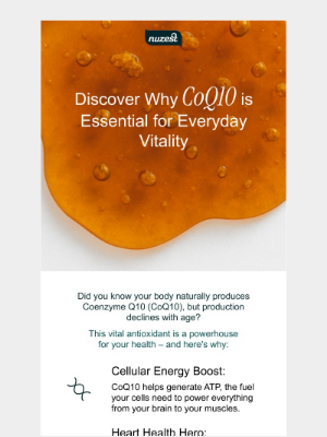 Nuzest USA - Unlock the Power of CoQ10 – For Energy, Heart & Healthy Aging