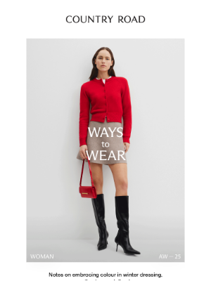 Country Road (Australia) - Ways to wear: Red