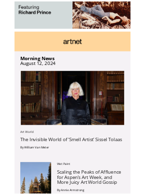 artnet - The Invisible World of ‘Smell Artist’ Sissel Tolaas