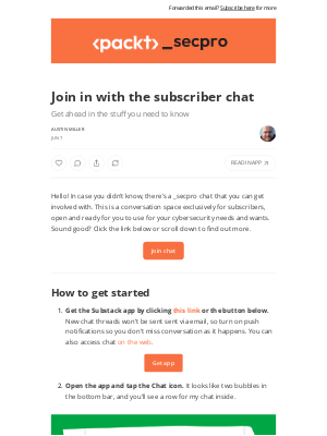 Packt - Join in with the subscriber chat