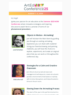 The Art of Ed - Hi, Virgil! Get Your Art Ed Fix NOW with Inspiring Presenters!