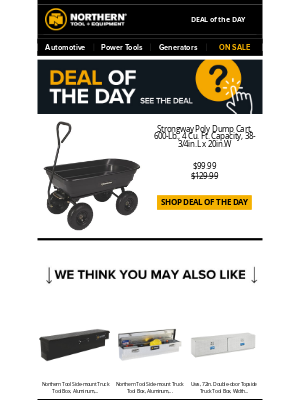 Northern Tool + Equipment - Deal of the Day - Offer Ends Today!