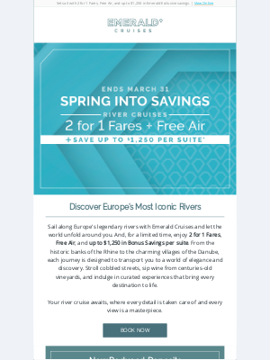 Spring Into Savings Sale: Discover the Beauty of River Cruising