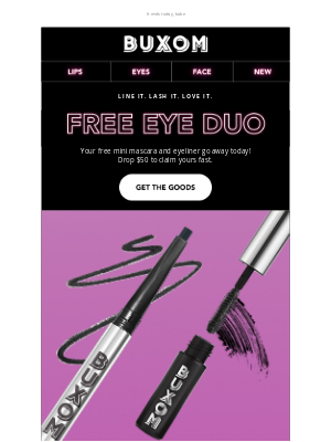 Buxom - Say goodbye to your free eye duo