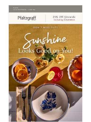 Pfaltzgraff - ONE WORD: Clearance