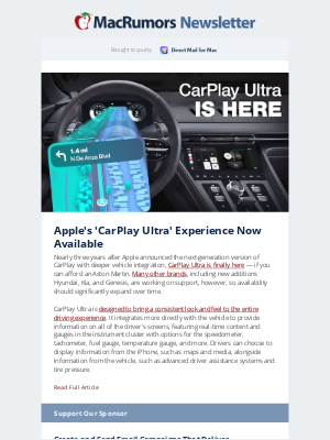 MacRumors - CarPlay Ultra Debuts, iOS 18.5 Released, and More